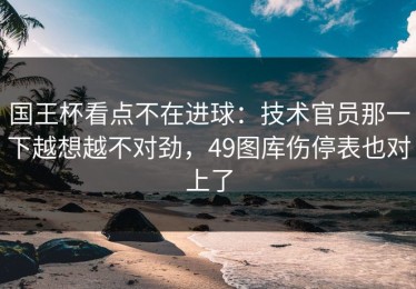 国王杯看点不在进球：技术官员那一下越想越不对劲，49图库伤停表也对上了